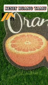 YATT Keset Ruang Tamu Motif Buah-Buahan/Karpet Pintu Anti Slip Ukuran 40 x 60cm Bahan Mie PVC