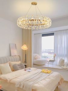 Accessible Luxury Crystal Chandelier Lamp in the Living Room Modern Minimalist and Magnificent Master Bedroom Dining-Room Lamp Designer Creative Dandelion Lamp