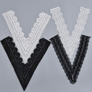 DIY Hand-Stitched Deep V Neck Fashion Tape Fake Collar Lace Lace Collar Repair Clothes Womens Embroidered Collar Accessories