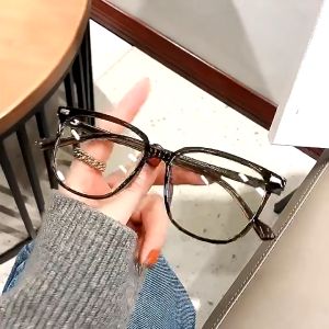 Korean Fashionable Womens Frame Graded Glasses 0-400°TP90 Anti-blue Light Myopia Glasses Graded Glasses for Nearsighted