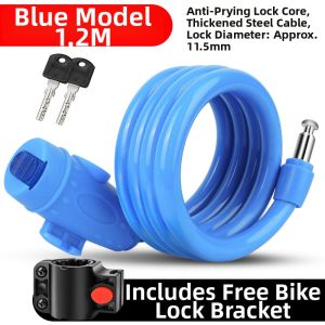 Universal Bicycle Lock with Key and Password Tail Light