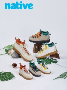 Native Childrens Snow Boots Autumn Winter High Top Outdoor Boots European Bag Boots Cotton Boots for Mother Daughter