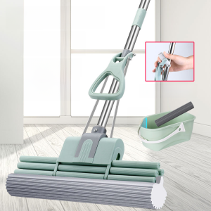 Super Absorbent Sponge Mop Head Household Large Size Glue Cotton Squeeze Water One Mop Clean Foam Lazy Persons Mop