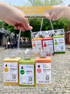 AMW | Single-use Fruit Juice Bottle 350ml Food-grade Plastic Freshly Squeezed Cup