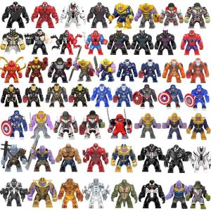 Hot Toys | Marvel Building Blocks Superhero Anti Hulk Mech Thanos Spider Man City Gift Venom Toy Childrens Birthday Gift