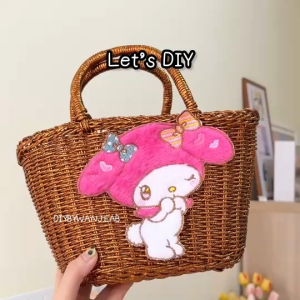 ตัวปักขนปุยตกแต่งเสื้อ/กระเป๋า สำหรับ DIY ไม่มีกาว สำหหรับเย็บติด อุปกรณ์ตกแต่ง งานฝีมือ ผ้าปักลาย