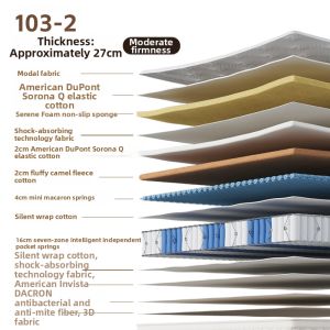 Pocket Spring Natural Camel Hair Mini Double Layer Mattress