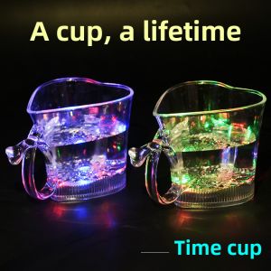 Creative Acrylic Light-Up Drinking Cup Glowing When Water Is Poured In Nightclub Flashing Bar New Gift Chinese Style 201mL-300mL Capacity