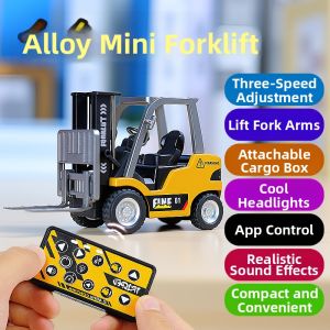 Mini Alloy RC Bluetooth Crane Toy Car 1:64