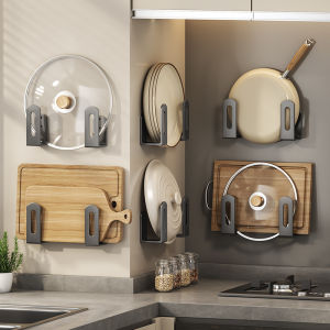2pcs Cutting Board Pot Cover Rack Sink Sponge Organizer Holder Stainless kitchen Wall Mounted Cutting Board Pot Cover Shelfs