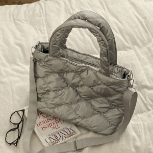 Womens Large Capacity down Bag Fall and Winter New New Arrival Fashion Diamond Quilted Handbag Easiest for Match Casual Crossbody Tote Bag