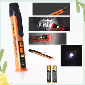 Lepmerk แรงดันไฟฟ้า Dual Indicat contact พร้อมเครื่องตรวจจับช่วง LED เครื่องทดสอบไฟฟ้า Non-preact AC ปากกา 12 - 1000 V 48 1000 ปรับ FLP วงจรไม่ความไว