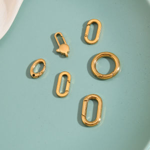 E.B.belle ทําให้เสื่อมเสียฟรีเรขาคณิตทองชุบฤดูใบไม้ผลิหัวเข็มขัด DIY เชื่อมต่อโซ่และเสน่ห์สําหรับเครื่องประดับอุปกรณ์กันน้ํา