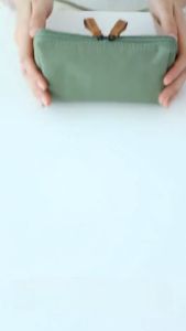 Tas Kosmetik Pouch Make Up Mini Pouch Motif Polos Travel Bag Terbaru -BK6016