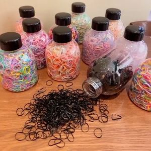 Set 1000 dây thun cột tóc nhiều màu dễ thương dây chun buộc tóc không đau cho bé gái