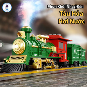 Đồ Chơi Tàu Hỏa Phun Khói / Xe Cảnh Sát Biến Hình Robot / Xe Tăng - Phát Sáng Có Đèn / Nhạc Vui Nhộn