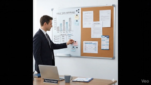 Multi-Functional Combination Board: Whiteboard plus Corkboard with Aluminum Frame. Cork Board Wall Small White Board - Lazada