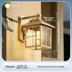 VINCAN | Copper Solar Waterproof Wall Light