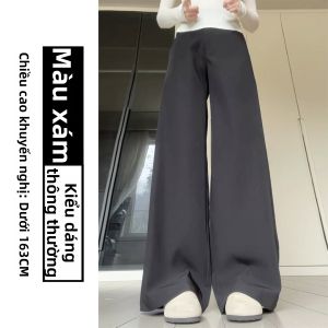 YIFANSHI | Quần Tây Ôm Sát Thấp Nhẹ Màu Xám