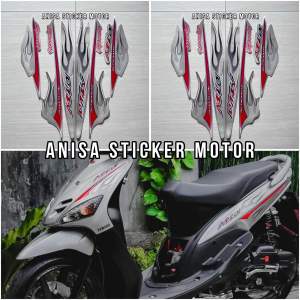 Stiker Striping Lis Les Body Yamaha Mio Sporty Api 2006 2007 Silver