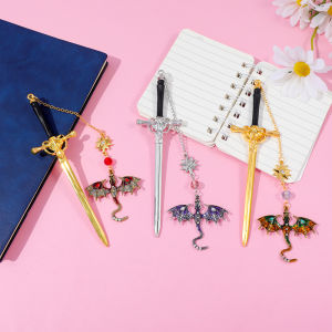 Cool Four Wing Dragon Retro Metal Pendant Inspirational Bookmark Books Newspapers Office Supplies Gifts Mens Bookworm Reade