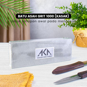 ASAHAN KANG AHMAD Batu asah asli alam grit 1000 dimensi 20x7x3cm alat Asahan Pisau Pengasah golok knife sharpener weastone