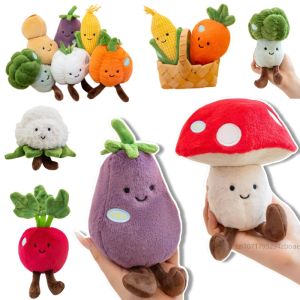 20cm Cartoon Vegetable Plush Doll Carrot Broccoli Pumpkin Eggplant Corn Mushroom Plush Toy Home Decoration Gift For Children