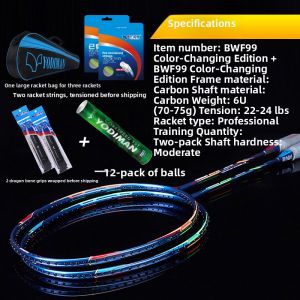 YODIMAN | Ultra-light Carbon Fiber Badminton Rackets Adult Durable