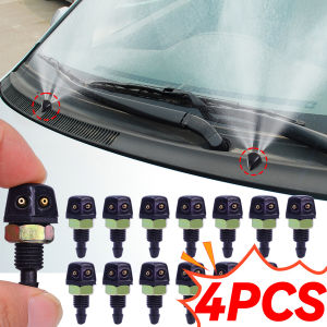 4ชิ้นหัวฉีดสเปรย์รัศมีกว้างที่บังแดดหน้ารถยนต์ท่อฉีดน้ำปัดน้ำฝนข้อต่อท่อพลาสติกหัวฉีดที่ปัดน้ำฝนอุปกรณ์ตกแต่งรถยนต์หัวต่อท่อสายยาง