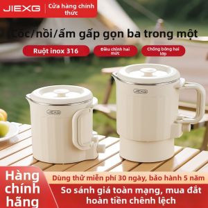 JIEXG | Bình Đun Điện Inox Gấp Gọn