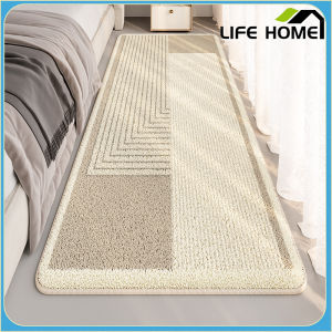 Imitation Cashmere Carpet Anti Slip Cotton Linen Bottom Bedroom Bedside Carpet Living Room Anti Dirt and Wear-resistant Coffee Table Floor Mat