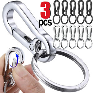 3PCS Stainless Steel Gourd Buckle Climbing Keychain Waist Belt Clip Anti-lost Buckle Hanging Fashion Key Ring Car Decoration Gift
