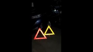 Automotive Warning Device Markings - Reflective Triangular Automotive Safety Warning Emergency Road Markings