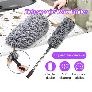 Feather Duster for Cars Extendable Car Cleaning Brush Microfiber Long Handle Brush Cleaner for Car Home