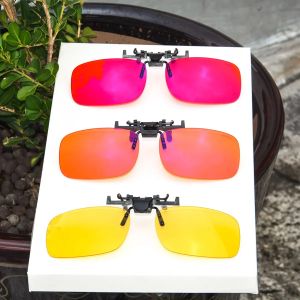 Red Lens Clip on Better Sleep Anti Blue Light ClipOn Orange Lens Clip on Night Vision Yellow Lens Clip on Cut Blue Light