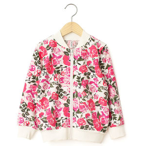 Áo Khoác Cotton Hoa Cho Bé Gái Áo Khoác Cotton Thường Ngày Có Khóa Kéo Áo Khoác Ngoài Mùa Xuân Thu Cho Bé Gái