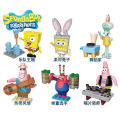 SpongeBob SquarePants Twisted Egg Blind Box Assembly Building Blocks Crab Boss's Big Star Doll Handmade Ornament Children's Toys. 
