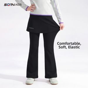 SQTN.KIDS | Trendy Split Design Sports Pants for Girls