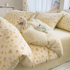 WUYINLIANGPIN | Bộ Chăn Ga Gối Hoa Tiếng Vang 100% Cotton