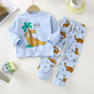 Pure Cotton Childrens Underwear Set Baby Boys Girls Autumn Winter Clothes Moisture Wicking Comfortable Soft Fabric Kids Ensemble