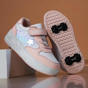 SHANNAIER | Waterproof 4-Wheel Rotatable Buckle Kids Sport Shoes