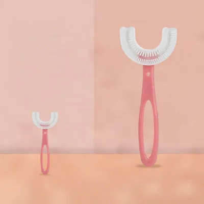 แปรงสีฟันซิลิโคนรูปตัว U สำหรับเด็ก อายุ 2-12 ปี