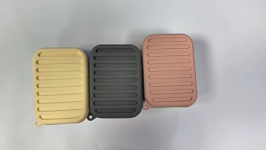 Portable Silicone Soap Box Leak-Proof Travel Soap Case Durable Soap Storage Holder with Drying Mat