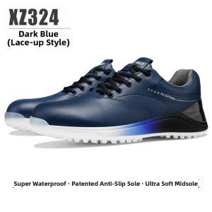 PGM | Mens Anti-slip Spiked Golf Shoes with Twist Lock Laces Breathable