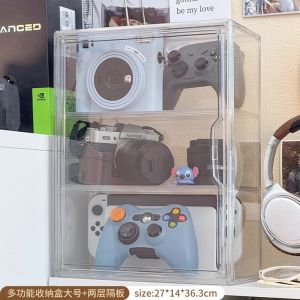 Desktop Camera Lens Game Controller Dustproof Display Case Storage Box Rectangular Transparent Plastic Organizer for Home