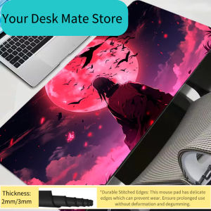 Bandai | Mouse Pad Notbook Gamer Keyboard NonSlip Rubber Computer Carpet Uchiha Itachi Madara N-Naruto Uzumaki Desk Mat PC Gamer MousePad