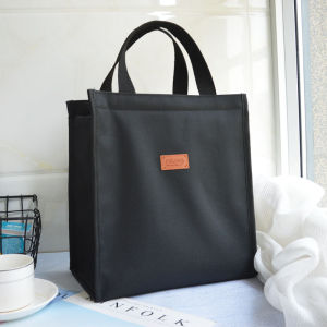 Large Capacity Waterproof Lunch Box Bag Thermal Handbag Oxford Cloth Material for Office Workers Portable Storage Bag