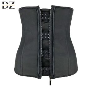 Womens Latex Rubber Waist Trainer Body Shaper Hook Zipper Bustiers Waist Cincher Tops Slim Shapewear Girdle Slimming Belt