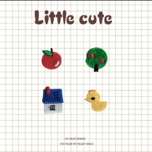 Cute Embroidered Fabric Patches Self Adhesive Mobile Phone Bag Decorations Small Accessories DIY Handcraft Materials