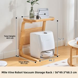 ZHUTING | Movable Wicker Bedside Storage Nightstand